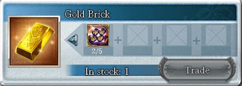 PSA: Gold Brick for Four Symbol Stones has been restocked!.